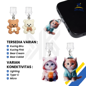 [KN ACC] PLUG COVER PENUTUP PORT PENGISIAN DAYA CHARGER KARAKTER LUCU