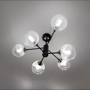 Two Colors Modern Chandelier Ceiling Light Magic Bean Lamp Nordic Modern Design Minimalist Living Room Home Decor Lamp