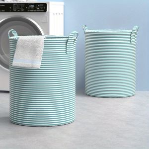 Foldable Large Capacity Laundry Basket Non-Woven Storage Bucket Bathroom Toys Dirty Clothes Household Organizer Laundry Hamper