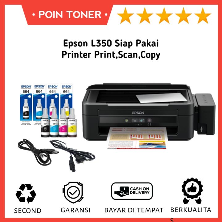 Printer Epson L350 Printscancopy Nozle Full Lazada Indonesia 4937