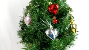 Christmas Ball Gift Heart Shape Colorful 12pcs Ball Pendant Party Ornament Glass Plastic for Xmas Holiday New Year Home Decor