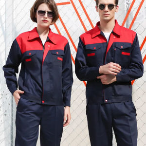 Safety Jacket Workwear Work clothes uniforms men and women long-sleeved suit garage factory workers overalls