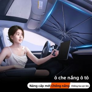 Ô Che Nắng Ô Tô Gấp Gọn Kính Chắn Gió Phía Trước Dù Che Nắng Mùa Hè Phụ Kiện Chống Nắng 100% Polyester