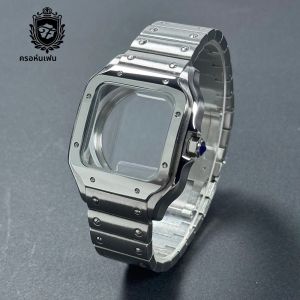 สำหรับซานโตสสแควร์นาฬิกา NH35 38 มม.316L สแตนเลส SKX นาฬิกาอุปกรณ์เสริมสำหรับ NH35 4R35 NH36 4R36 การเคลื่อนไหว