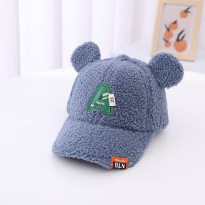 CAE - Topi Bisbol Anak 3-8 tahun Laki Perempuan Inisial Huruf Letter A Plush Baseball Hat Import