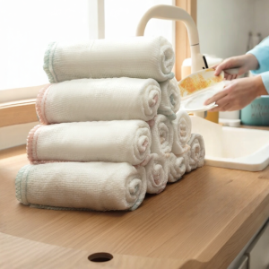 Khăn Lau Bếp Chống Dầu Thấm Nhanh Không Bụi