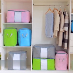 SK-C899 Tempat Penyimpanan Bed Cover Selimut Baju Serbaguna Storage Box Organizer / Bamboo Bag Tas