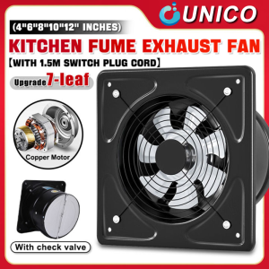 UNICO Powerful Exhaust Fan 4/6/8/10/12 Inch Household Window Kitchen Room Fume kipas ekzos Exhaust Fan
