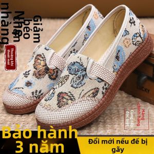 JIFANPAUL | Breathable Leisure Soft Soled Linen Casual Shoes Female