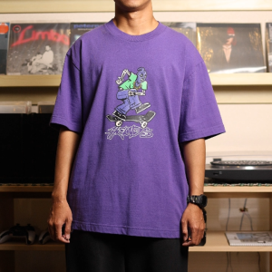 HEADS - Skeleton Tee Purple | Kaos Graphic Lengan Pendek Pria/Wanita Heavyweight Boxy Fit 16s