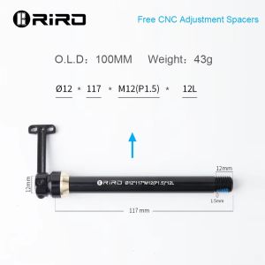 RIRO High Strength Hidden Thru-Axle Internal Routing Axle for MTB And Road Bikes 142/148mm O.L.D. Bike Upgrade Accessory