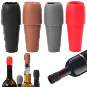 4Pcs Silicone Wine Stoppers Reusable Keeping Wine Champagne Fresh Leak Proof Kitchen Tools