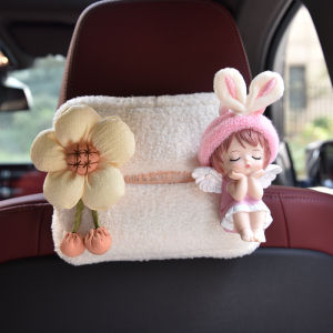 Car Tissue Box Cartoon Cute Anne Car Seat Back Hanging Tissue Box Multifunctional Armrest Box Tissue Box Cover