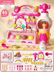 WANJUTEGONGDUI | Non-toxic Ice Cream & Snow Cone Play Dough Set