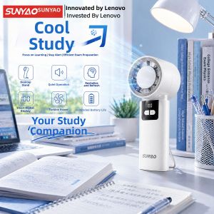 Lenovo | Quiet Desktop Portable Handheld Fan USB Charging Long Battery Life