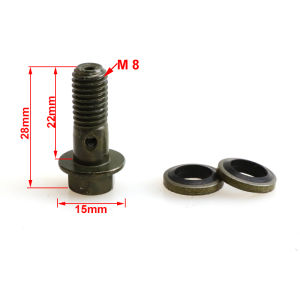 1 Cái Bu Lông Banjo M8/M10x1.25 Dùng Cho Ống Dẫn Dầu Xi Lanh Chính Phanh Thủy Lực Ống Dẫn Dầu Xe Máy Đa Năng Ốc Vít Thép Chống Gỉ