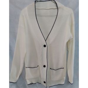 Sweater rajut cewek Cardigan kancing tiga Seweter kekinian Kartigan lenganpanjang
