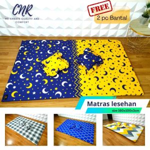 Matras tidur kasur lesehan depan tv uk.160x100x3cm isi HDP atau Busa Royal Foam bonus 2 bantal ukuran single 1 orang dewasa tebal empuk produksi Gudang busa CNR