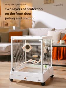 High Transparent Glass Villa Bird Cage B5001 for Parrot View Pet Supplies Home Use Parakeet Cage Ornamental Birdcage