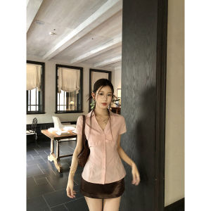 French Chic Fitted 2026 New Summer Short Sleeve Shirt