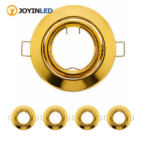 JOYINLED Recessed Ceiling Lights GU10 Gold Spotlights Round LED Downlights for Hallway Shopping Mall GU10 MR16 Bulb Holder