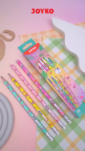 VIEZZARI - JOYKO Pencil Pensil P-8156 2B 1 Box 12 Pcs Flamingo Eraser Clean