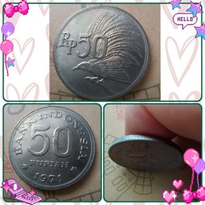 100% Authentic 1971 Indonesia 50 Rupiah old coin good condition   *Actual photo taken not from library photos   * Cataloges #0242   Country: Indonesia  Period Republic of Indonesia  1965 - 2017  Currency  Indonesian rupiah  Coin type: Circulation coins
