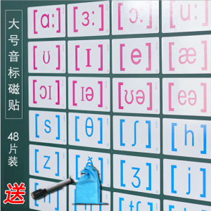 Magnetic English Phonics Card 48 Pieces Teaching Aids for Primary And Middle School Students Teachers English Language Learning Tools