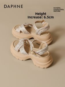 Daphne | Thick Heel Elevating Summer Sandals for Skirts