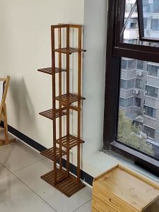 LACC 6/7 Tiers Plant Flower Rack Bamboo Display Shelf Plant Stand  Indoor Outdoor  Yard Garden Flower Stands Decorative Living Room