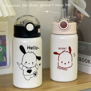 Pochacco Insulation Cup Ins Girls High-Value Portable Large-Capacity ChildrenS Niche Straw Simple Student Water Cup