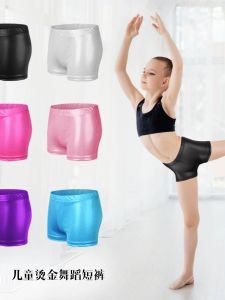 กางเกงขาสั้นเต้นรำสำหรับเด็ก ทรงสามส่วน ระบายอากาศได้ดี ยืดหยุ่นสูง กางเกงโยคะสำหรับฝึกซ้อมกีฬา