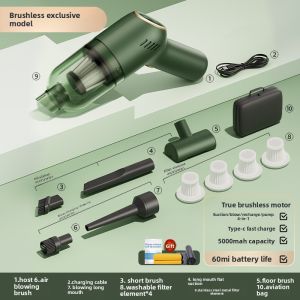 「China Plug」HELLOLEIBOO | Wireless Handheld Vacuum Cleaner High Suction Power Gap Cleaning Home开荒 Window Desktop Dust-Free Environment