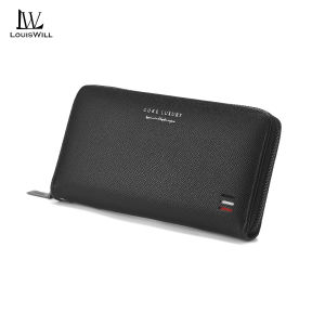 LouisWill Mens Long Wallet Soft PU Long Wallet Multi-Functional Wallet Large Capacity Purse Multi-Card Position ID Credit Cards Holders Coin Pouch PU Leather Coin Bag Business Wallets