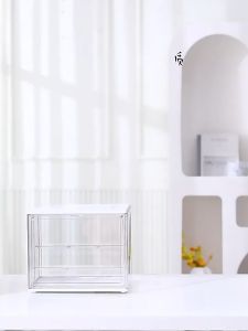 Transparent  Acrylic Display Case Dustproof Protection Blind Box Assemble StorageMagnetic Stackable Clear Showcase Collection Organizer for Display Figures Doll Toys