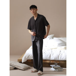 me home wear | Couples Cotton Summer Short Sleeve Casual Pajama Sets