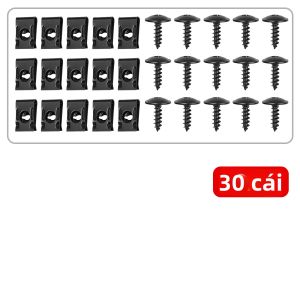 RYSJM | Bộ 30/60/90 Kẹp Vít Kim Loại Cho Ô Tô Bộ Khóa Chữ U Kẹp Cản Xe Hỗn Hợp Loại U Phụ Kiện Ô Tô Dùng Cho Sửa Chữa Và Bảo Dưỡng Xe