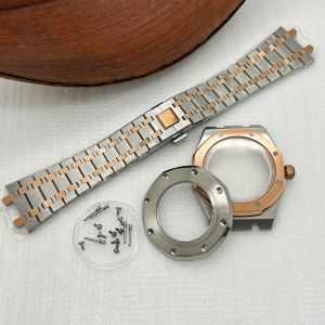 OIMG | Rose Gold 41MM Sapphire Glass Case WatchBand for Oak NH35 NH36 NH70 Automatic Movement Watch Hands Fits 31.5-31.8mm Watch Dial