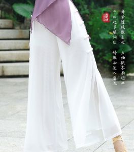 Classical Dancing Dress Womens Elegant Exercise Clothing Body Charm Gauze Clothes Chinese Modern Ethnic Dance Mesh Loose Pants Square Dance