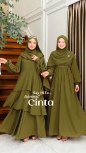 Erika Dress Pesta Kondangan Simple Elegan Gamis Wanita Remaja Set Pashimna Ceruty Babydol Mix Payet