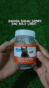 COLLAGEN Vitamin Kucing Suplemen Penggemuk Vitamin Bulu Kucing with Fish Collagen Spirulina Asam Amino Untuk Kucing Anabul Kitten