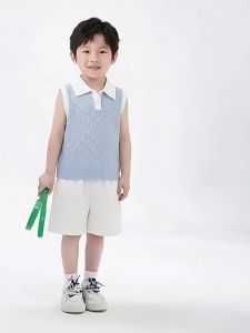 puella kids | Bộ Mới Cho Bé Trai Áo Polo Tay Ngắn và Quần Short 2 Món Cảm Giác Lạnh