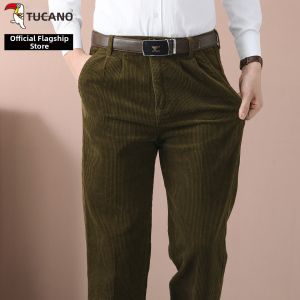 TUCANO | Cotton Corduroy Mens Casual Pants for Middle-aged and Senior Men