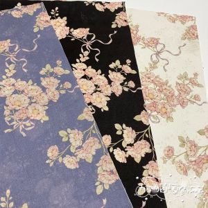 Original Fox Cat Rose Apple Flower Fresh Countryside Style Handmade DIY Bag Dress Tablecloth Cotton Fabric Pure Cotton Material