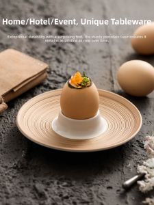 YOGEHOME | Elegant Hand-painted Gold-lined Ceramic Egg Holder