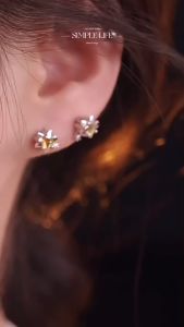 ✨ESCOBAL ต่างหูเงินแท้ Colorful stars✨ จี้ดาว ใส่ได้ทุกโอกาส เพชรแวววาว ดีไซน์โดนใจ รับประกันเงินแท้ ของขวัญแทนใจสุดพิเศษ สำหรับคนที่คุณรัก