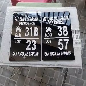 Personalized House Plate Number(portrait) 10x5 inch /signage/marking/Acrylic including tox and stainless bolt