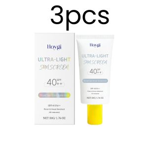 Hoygi Sunscreen Cream Sweat Resistant Brighten Skin Tone Repair Skin Barrier Ultra Light Texture Gentle Moisturizing Sunscreen