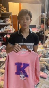 Áo Sweater Trẻ Em Chất Vải Nỉ Cotton Mềm Mịn Ấm Áp Hình Chữ K Kuromi Siêu Xinh Cute Dành Cho Bé Yêu