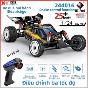 Xe Điều Khiển Từ Xa XKS WLtoys 244016 Tỷ Lệ 1:24 Tốc Độ Cao 25km/h Đua Xe Drift Đồ Chơi Điều Khiển Từ Xa Cho Trẻ Em Chất Liệu Kim Loại Nhựa Quà Giáng Sinh